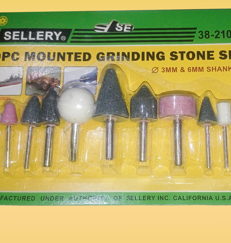 Batu Gerinda Poles Mounted Grinding Stone Set 10 PCS - 3 & 6 mm